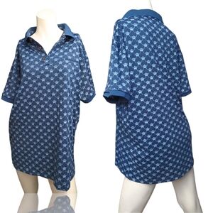 Quality club men's polo navy blue